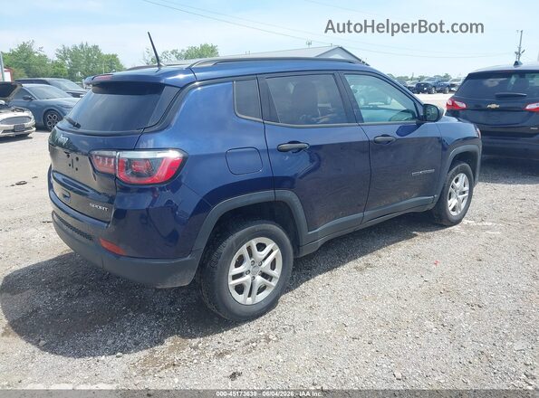 3C4NJDAB9JT392247 2018 JEEP COMPASS Blue Trasero derecho