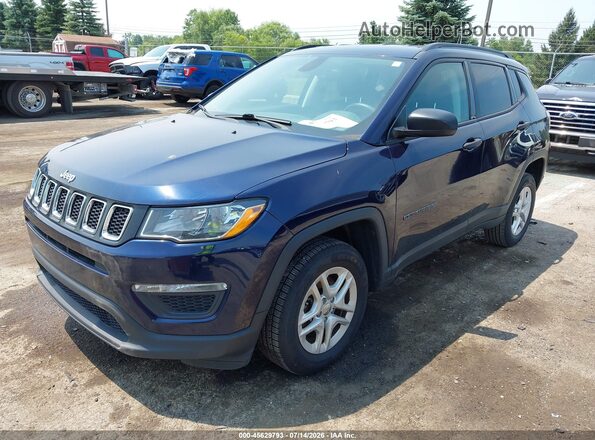 3C4NJDAB9JT399330 2018 JEEP COMPASS Blue Przód lewy