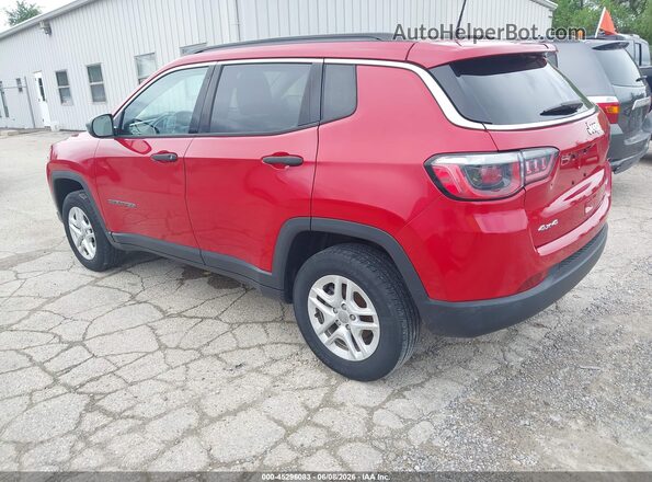 3C4NJDABXKT619589 2019 JEEP COMPASS Red უკანა მარცხენა