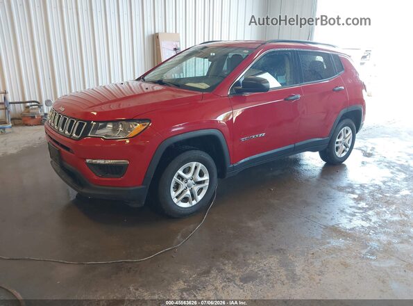 3C4NJDABXKT649949 2019 JEEP COMPASS Red წინა მარცხენა ხედი სამი მეოთხედიდან