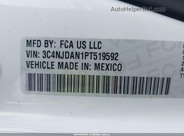 3C4NJDAN1PT519592 2023 JEEP COMPASS White Вид підкапотного простору