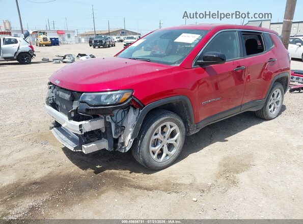 3C4NJDAN1RT151143 2024 JEEP COMPASS Red წინა მარცხენა ხედი სამი მეოთხედიდან