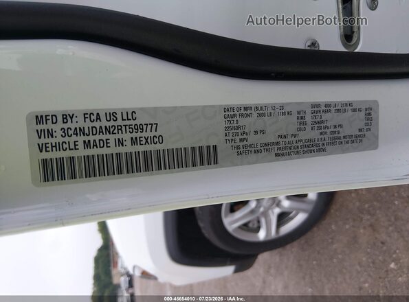 3C4NJDAN2RT599777 2024 JEEP COMPASS White ძრავის განყოფილების ხედი
