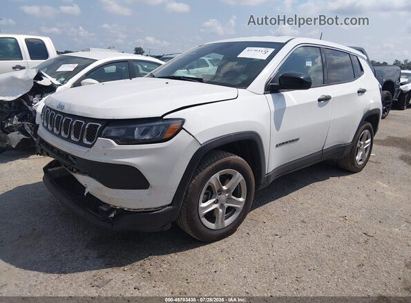 3C4NJDAN5RT591852 2024 JEEP COMPASS White წინა მარცხენა ხედი სამი მეოთხედიდან