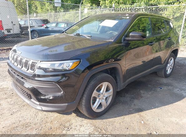 3C4NJDAN7RT578469 2024 JEEP COMPASS Black წინა მარცხენა ხედი სამი მეოთხედიდან