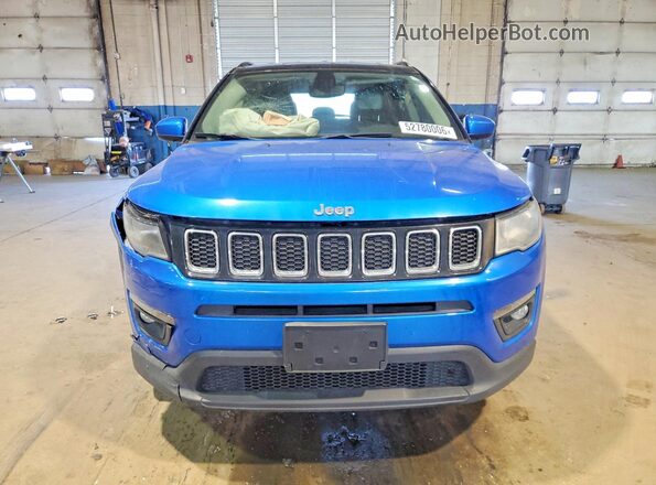 3C4NJDBB0JT202754 2018 JEEP COMPASS Blue Front view