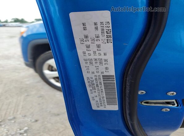 3C4NJDBB0JT223555 2018 JEEP COMPASS Синий Вид наклейки с VIN-кодом