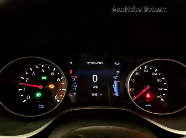 3C4NJDBB0KT690170 2019 JEEP COMPASS Black Instrument cluster view