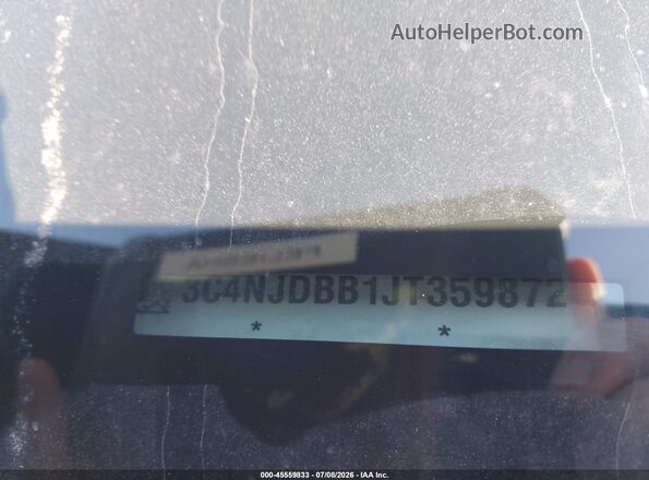 3C4NJDBB1JT359872 2018 JEEP COMPASS Gray Vista del compartimento del motor
