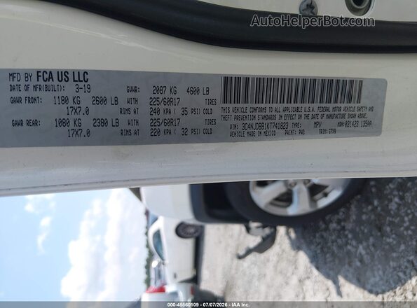 3C4NJDBB1KT741823 2019 JEEP COMPASS White Vista del compartimento del motor