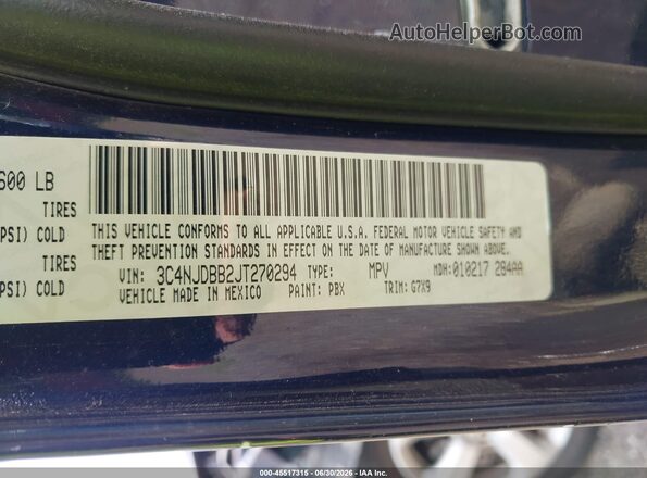 3C4NJDBB2JT270294 2018 JEEP COMPASS Dark Blue Вид подкапотного пространства