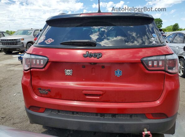3C4NJDBB2JT433834 2018 JEEP COMPASS Red Vista trasera