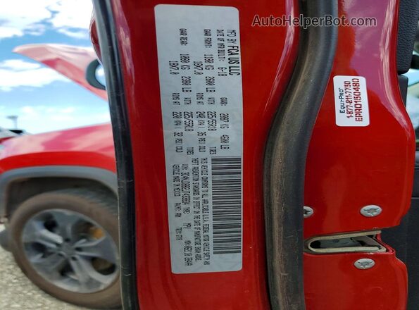 3C4NJDBB2JT433834 2018 JEEP COMPASS Red Vista de la etiqueta del VIN