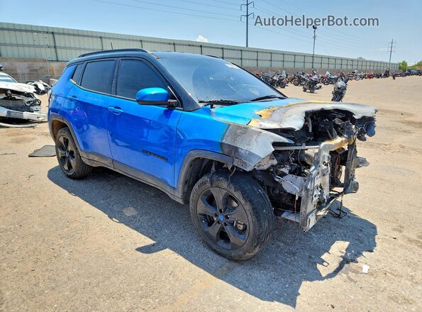 3C4NJDBB2KT622890 2019 JEEP COMPASS Blue Delantero derecho