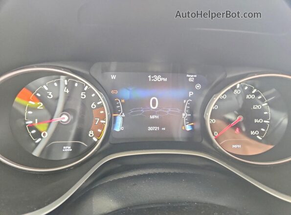 3C4NJDBB2MT570048 2021 JEEP COMPASS Blue Instrument cluster view