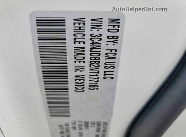 3C4NJDBB2NT177166 2022 JEEP COMPASS Белый Вид наклейки с VIN-кодом