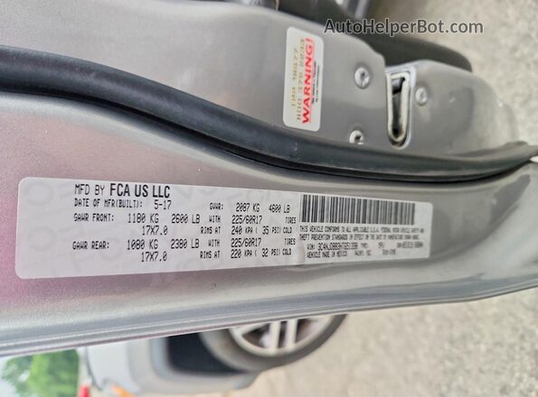 3C4NJDBB3HT651338 2017 JEEP COMPASS Silver VIN sticker view