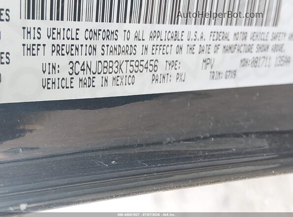 3C4NJDBB3KT595456 2019 JEEP COMPASS Black Engine compartment view