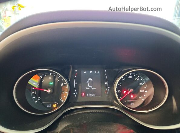 3C4NJDBB3KT599264 2019 JEEP COMPASS White Instrument cluster view