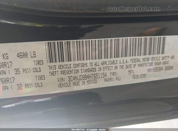 3C4NJDBB4HT651154 2017 JEEP COMPASS Black Вид підкапотного простору