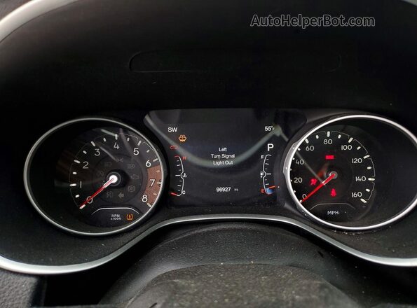 3C4NJDBB4JT316143 2018 JEEP COMPASS Blue Вид щитка приладів