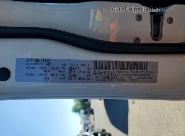 3C4NJDBB4JT479181 2018 JEEP COMPASS White Widok naklejki z numerem VIN