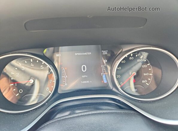 3C4NJDBB5JT206041 2018 JEEP COMPASS White Вид щитка приладів