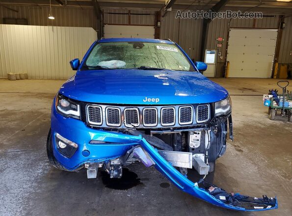 3C4NJDBB5JT359843 2018 JEEP COMPASS Blue Front view
