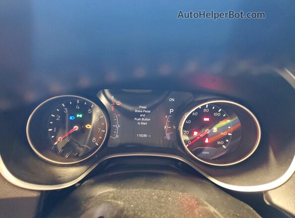 3C4NJDBB5JT359843 2018 JEEP COMPASS Blue Instrument cluster view