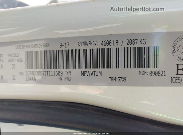 3C4NJDBB7JT111609 2018 JEEP COMPASS White Շարժիչի բաժամունքի տեսք