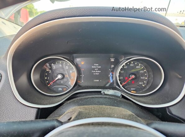3C4NJDBB7JT325337 2018 JEEP COMPASS Gray Вид щитка приладів