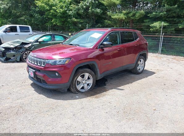 3C4NJDBB7NT231559 2022 JEEP COMPASS Maroon Առջևի ձախ երեք քառորդ տեսարան