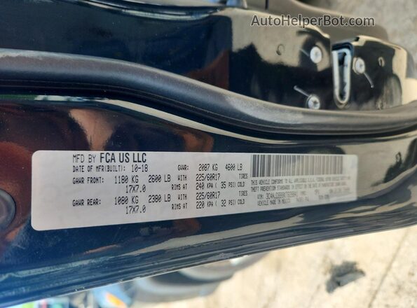3C4NJDBB8KT628841 2019 JEEP COMPASS Black VIN sticker view