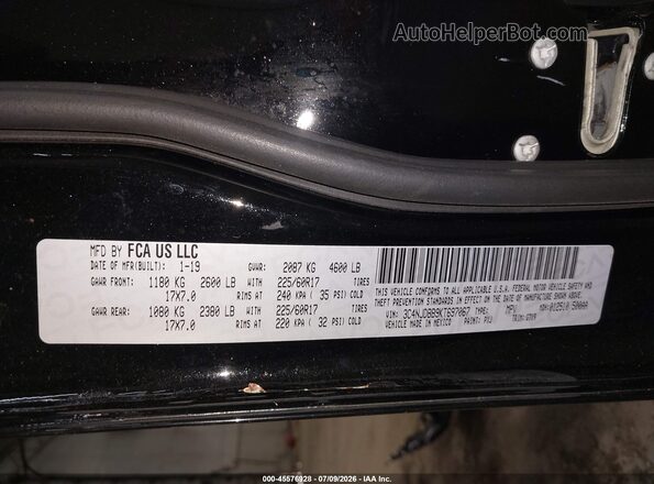 3C4NJDBB9KT697067 2019 JEEP COMPASS Black Engine compartment view