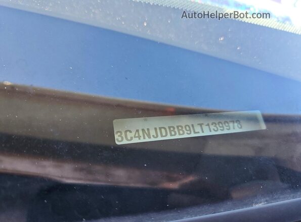 3C4NJDBB9LT139978 2020 JEEP COMPASS White VIN sticker view