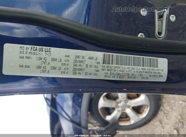 3C4NJDBBXJT131756 2018 JEEP COMPASS Dark Blue Вид подкапотного пространства