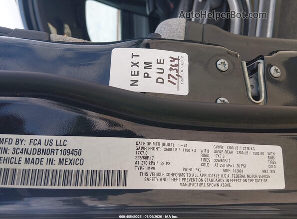 3C4NJDBN0RT109450 2024 JEEP COMPASS Черный Вид подкапотного пространства