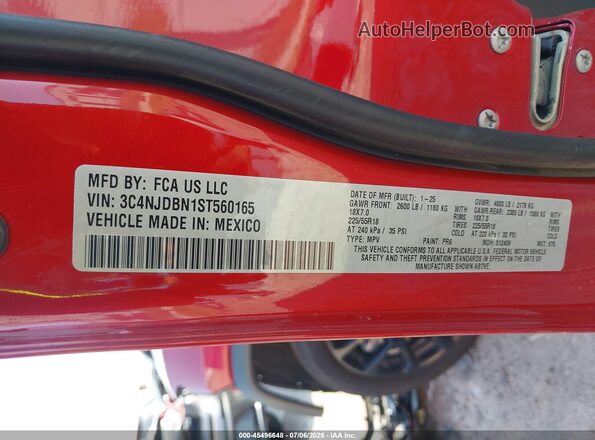 3C4NJDBN1ST560165 2025 JEEP COMPASS Red Շարժիչի բաժամունքի տեսք