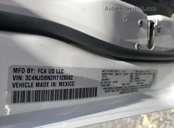 3C4NJDBN2RT128582 2024 JEEP COMPASS White VIN sticker view