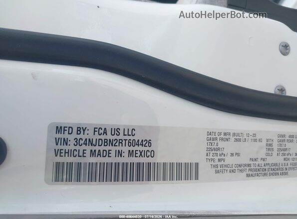 3C4NJDBN2RT604426 2024 JEEP COMPASS White Вид підкапотного простору