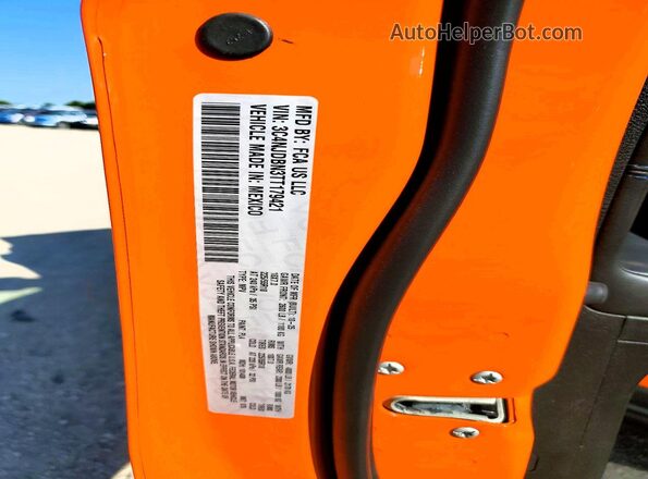 3C4NJDBN3TT179421 2026 JEEP COMPASS Orange VIN კოდის სტიკერის ხედი