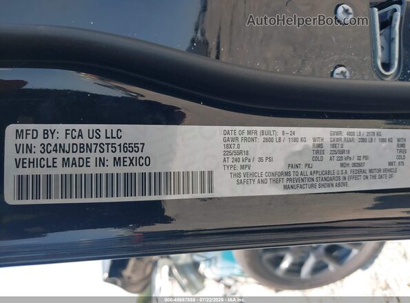3C4NJDBN7ST516557 2025 JEEP COMPASS Black Widok komory silnika