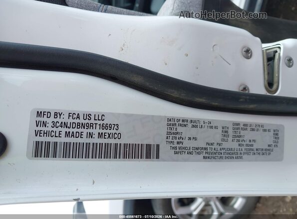 3C4NJDBN9RT166973 2024 JEEP COMPASS White Vista del compartimento del motor