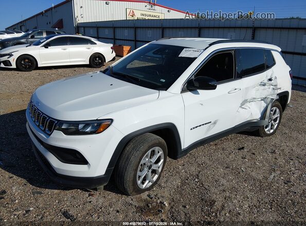 3C4NJDBNXST603708 2025 JEEP COMPASS White Առջևի ձախ երեք քառորդ տեսարան