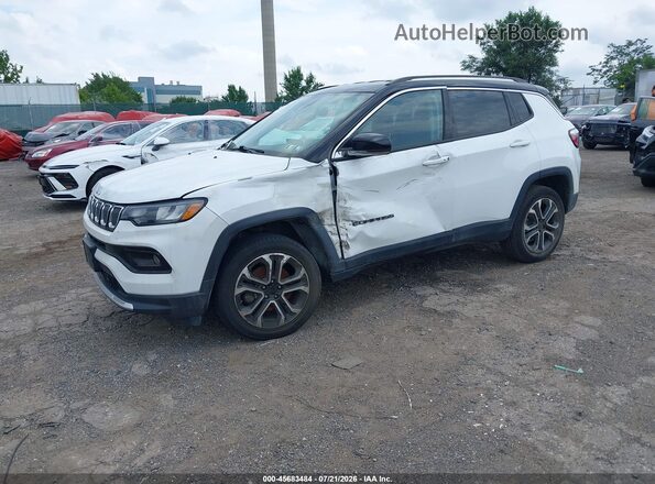 3C4NJDCB0NT113450 2022 JEEP COMPASS White წინა მარცხენა ხედი სამი მეოთხედიდან