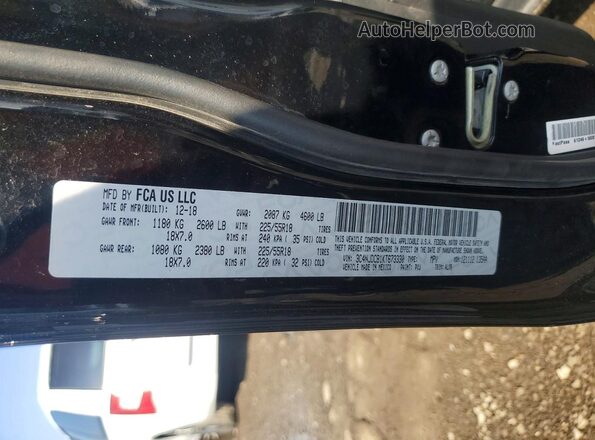 3C4NJDCB1KT673330 2019 JEEP COMPASS Black VIN კოდის სტიკერის ხედი