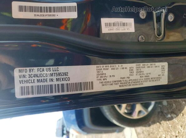 3C4NJDCB1MT595392 2021 JEEP COMPASS Blue Engine compartment view