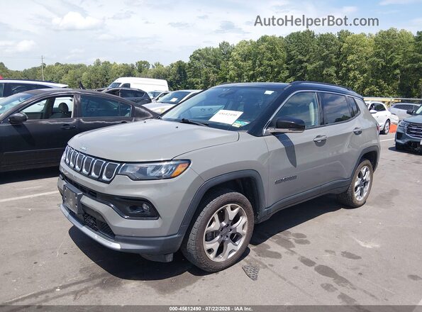 3C4NJDCB1NT113408 2022 JEEP COMPASS Gray Առջևի ձախ երեք քառորդ տեսարան