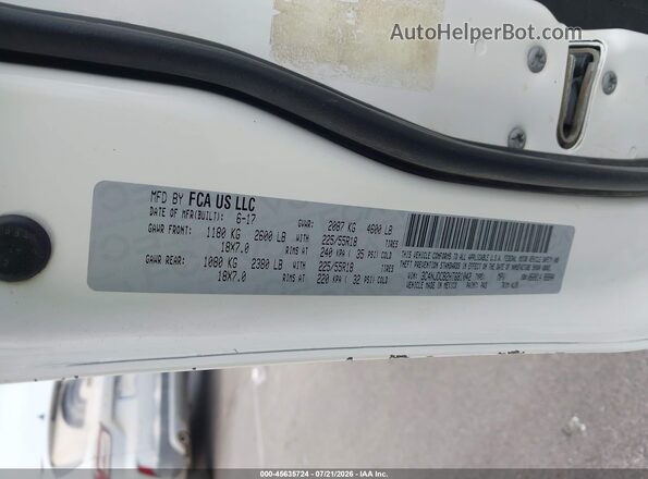 3C4NJDCB2HT681042 2017 JEEP COMPASS White Engine compartment view