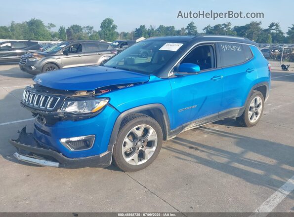 3C4NJDCB2KT800974 2019 JEEP COMPASS Blue Առջևի ձախ երեք քառորդ տեսարան